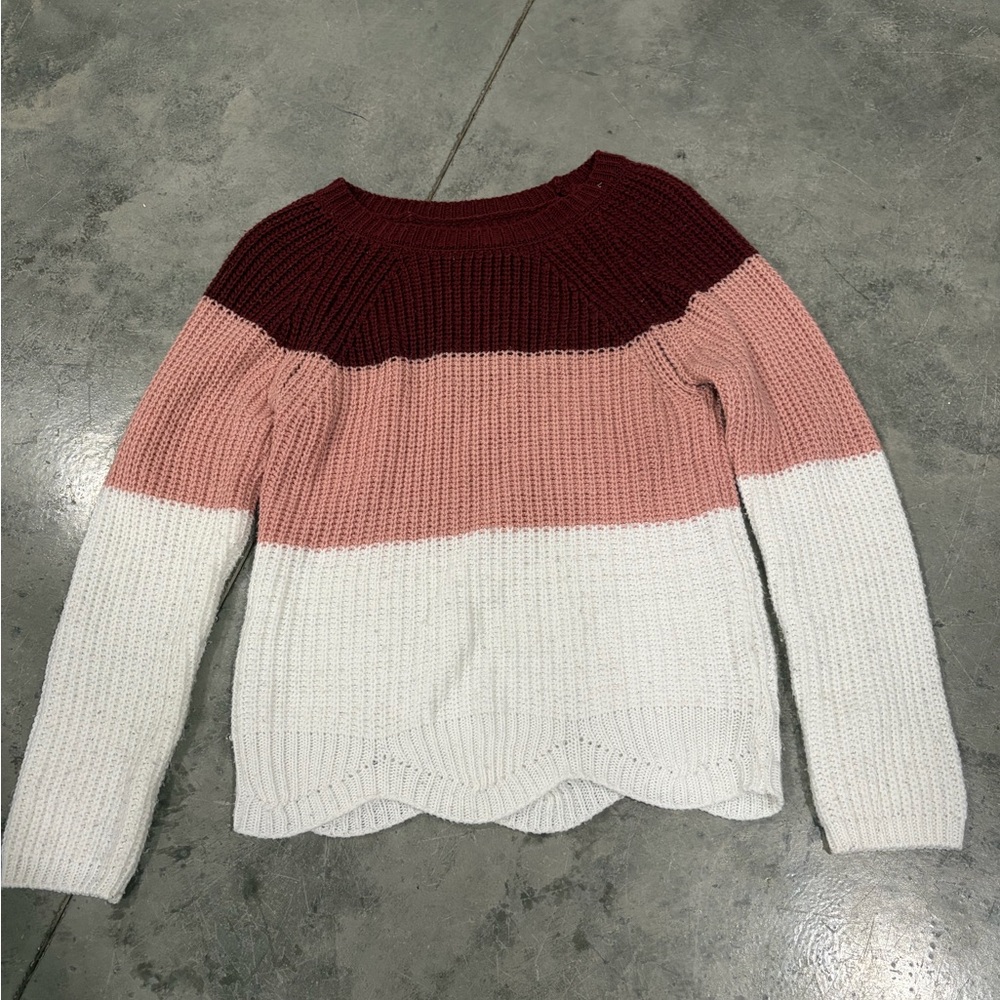 Stylish Multicolor Crew Neck Sweater